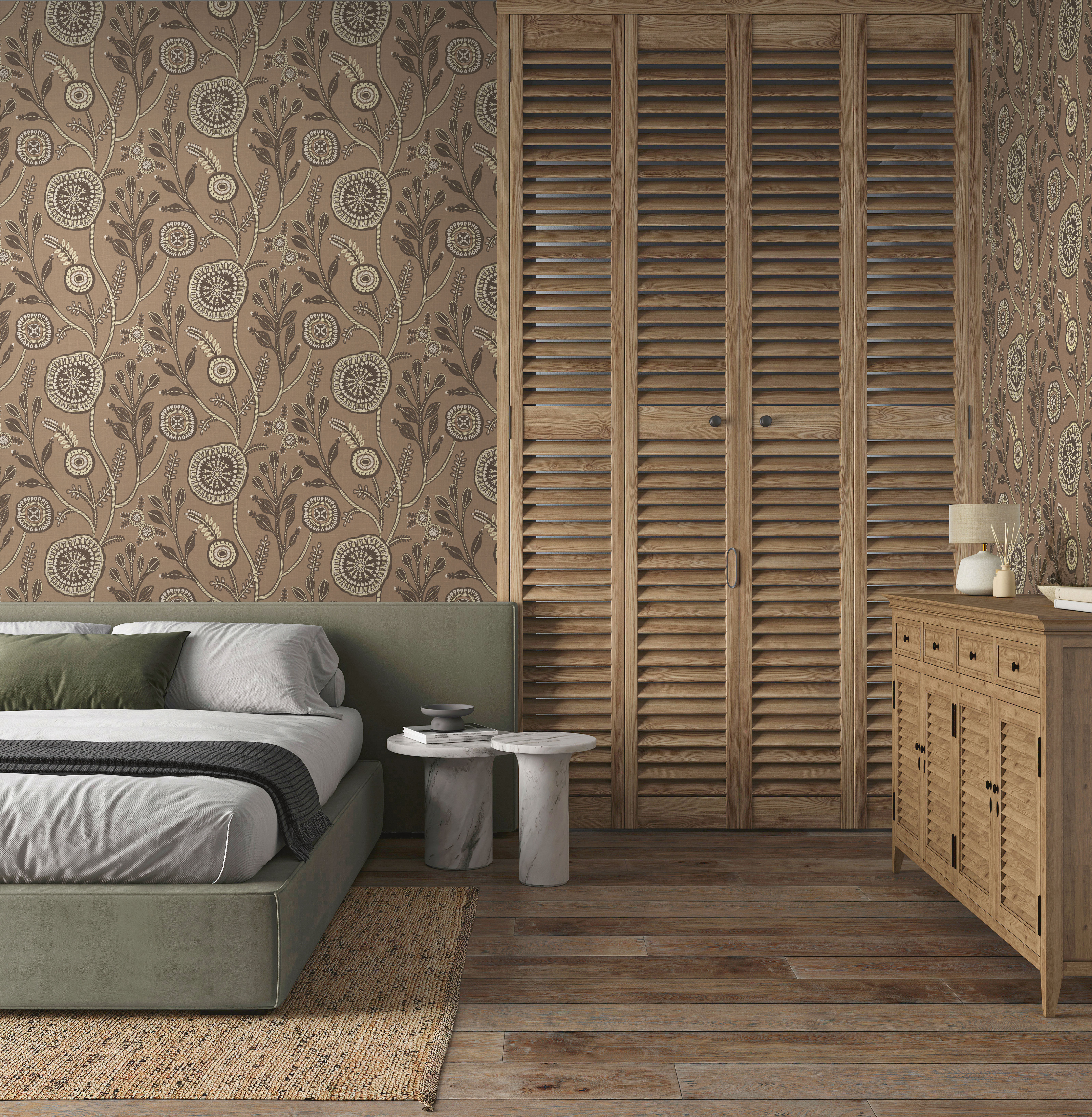 Обои Milassa Полинезия Маракуйя PLZ3 010 10,05×1 фото в интерьере